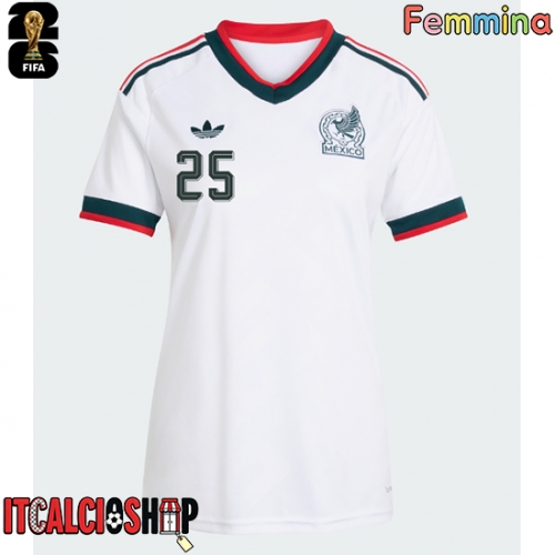 Messico Roberto Alvarado #25 Seconda Maglia Femmina Mondiali 2026 Manica Corta